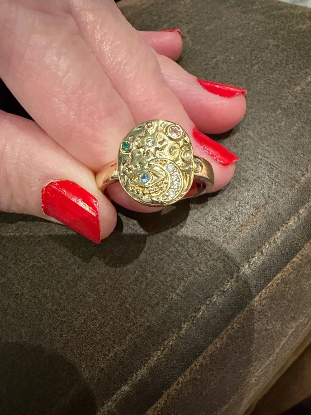 Gorgeous Style Star Moon Eye Ring